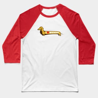 I Love Wieners Dog Art Baseball T-Shirt